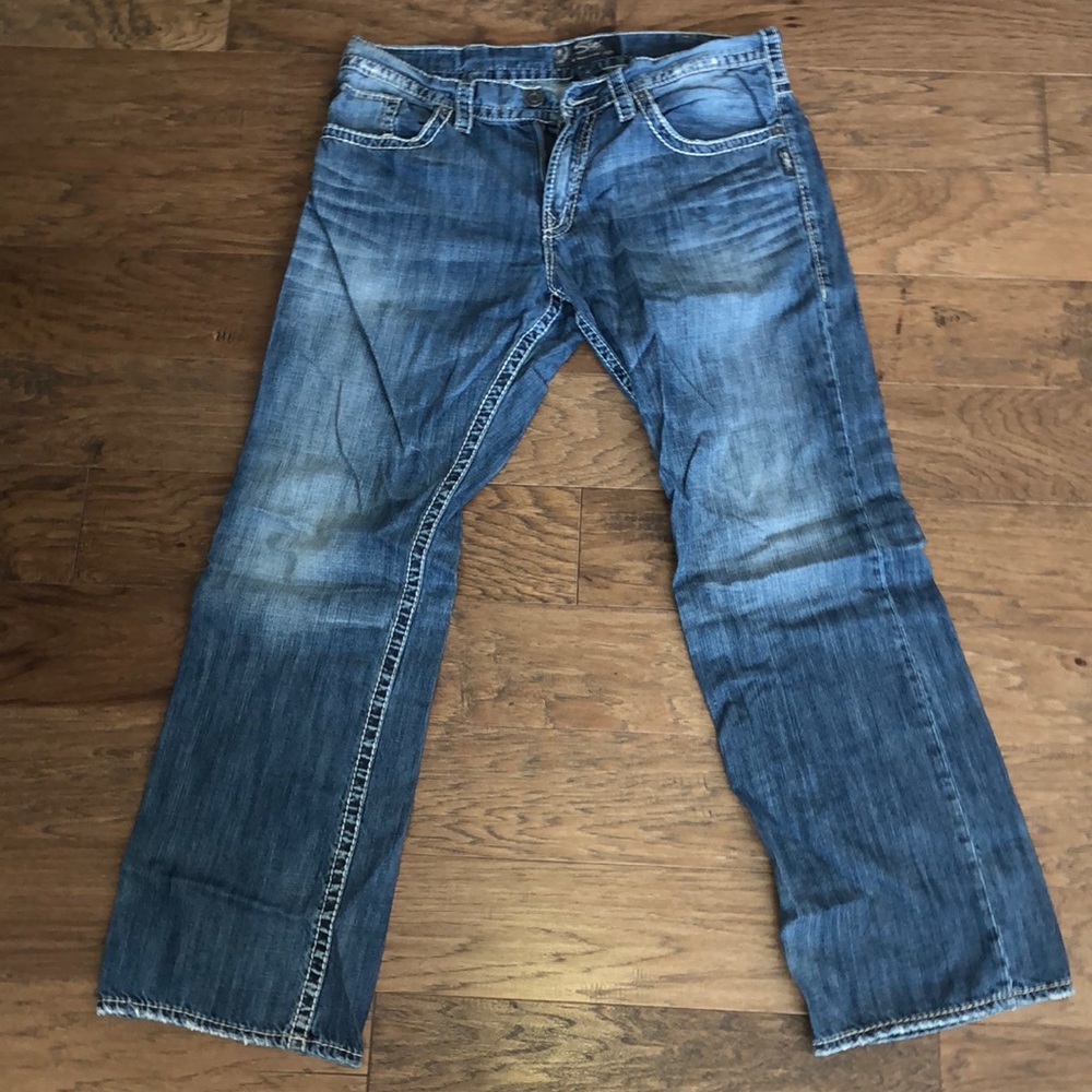 men’s silver jeans